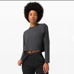 Lululemon Check the Box LS Heathered Black